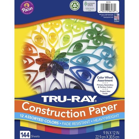 TRU-RAY Paper, Const, Clrwhl, Ast, 144 Pk PAC6576